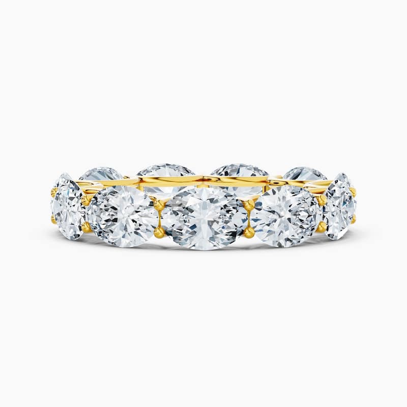 Auriya 14k Gold Oval East-West Lab Grown Diamond Eternity Band 1.80 - 8.25 ct. tw. (F-G, VS) - 8.25 ct. wt. - 6.5 - Yellow