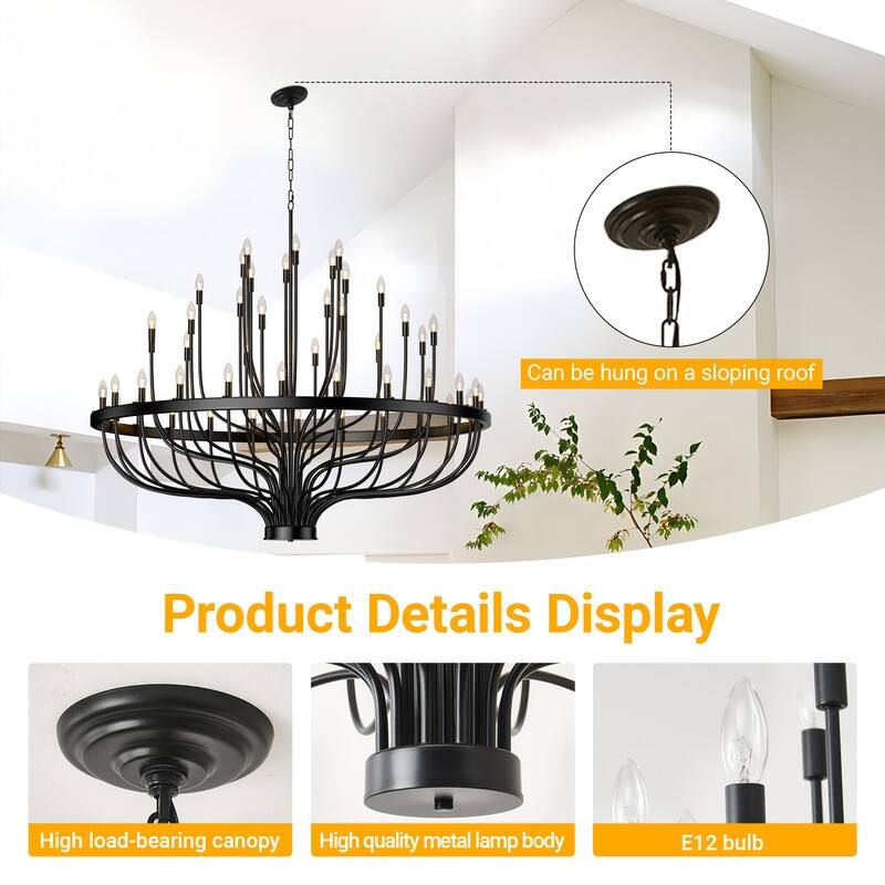 Farmhouse Chandelier Large Wagon Wheel Chandeliers Candle Chandelier