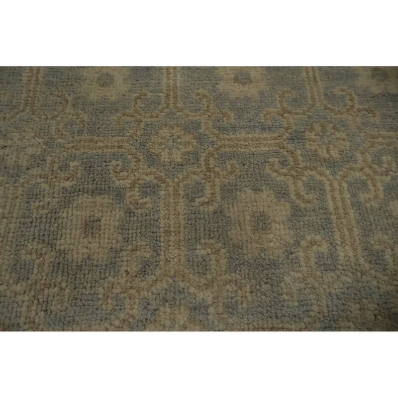 Hand Knotted Oriental 100% Wool Carpet Transitional All-Over Greys & Charcoal Khotan Area Rug - 10' 1'' X 8' 2''