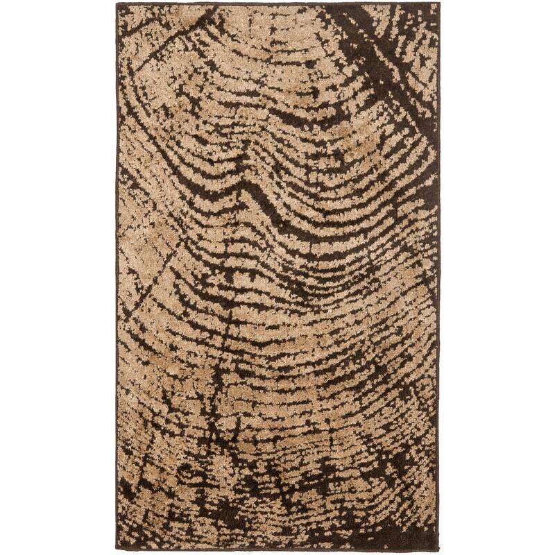 SAFAVIEH Kashmir Janiyah Abstract Silky Polyester Rug - 5' x 8' - Brown/Beige - Rectangle