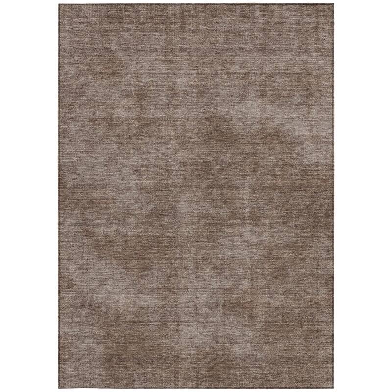 HomeRoots Solid Color Transitional Rectangle Outdoor Rug