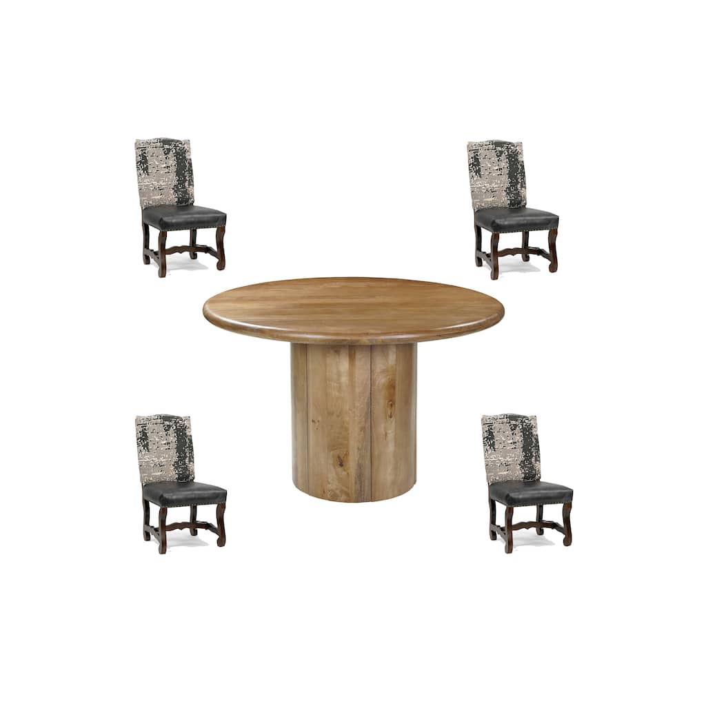 Ava 5-piece Solid Wood Dining Set