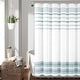 preview thumbnail 2 of 21, Lush Decor Breezy Chic Tassel Jacquard Eco-Friendly Recycled Cotton Shower Curtain Single Blue - 72" x 72"