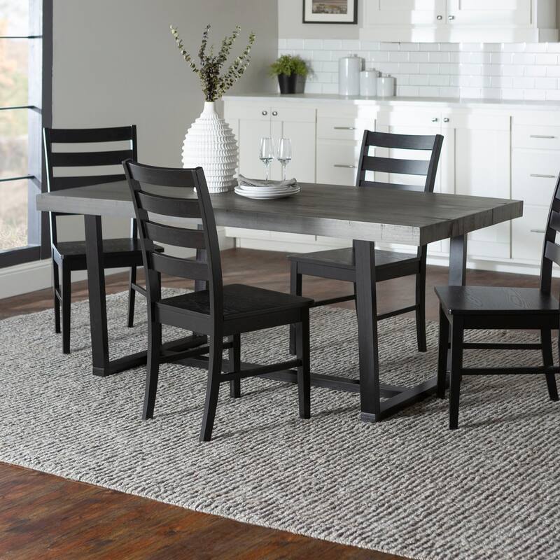 Middlebrook Solid Wood 5-Piece Dining Set with Ladder Back Chairs