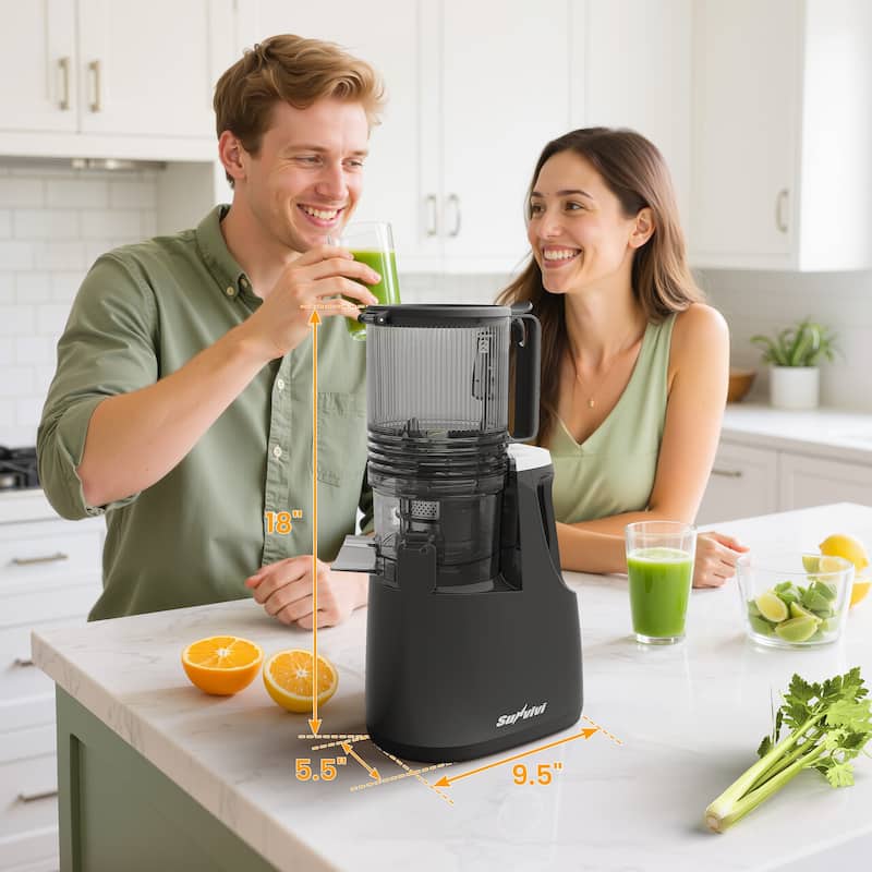 Juicer Machines with 5.9" Wide Feed Chute, Slow Cold Press Juicer for Whole Fruits & Vegetables