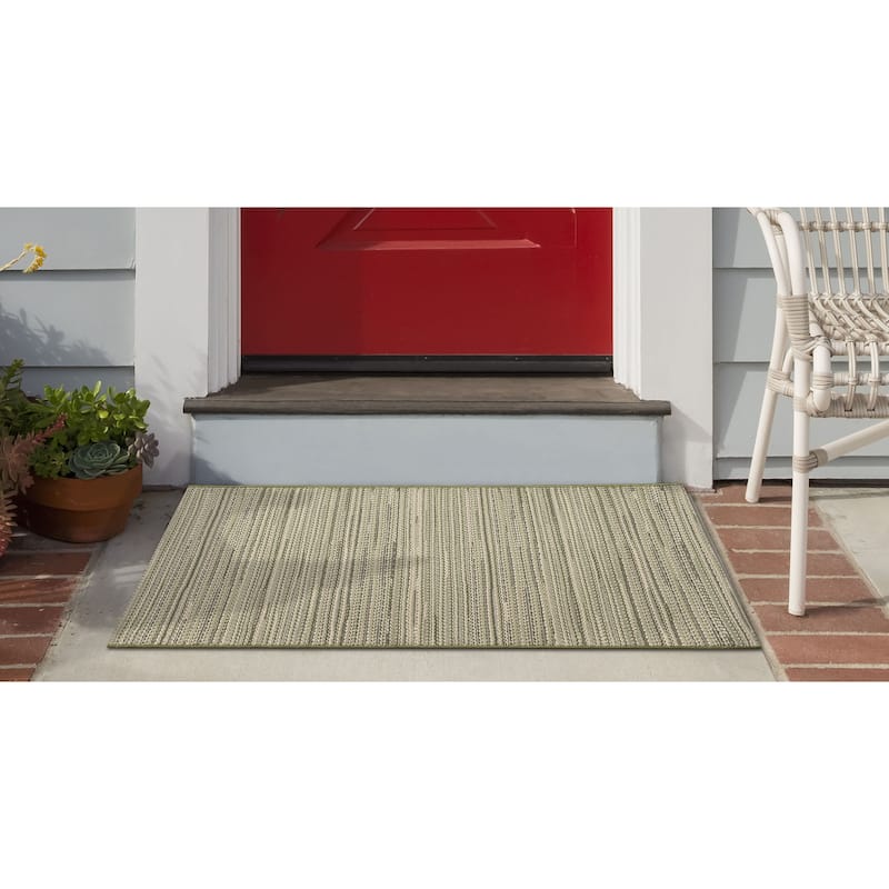 Liora Manne Miranda Tweed Stripe Indoor/Outdoor Rug