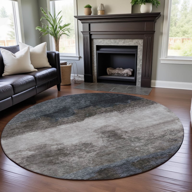 Premium Washable Super Soft Modern Chic Mayfield Rug - Gray - 8' x 8'