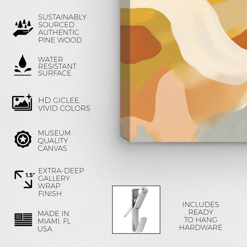 Wynwood Studio Abstract All Spices at One White and Vanilla Modern & Contemporary Wall Art Canvas Print
