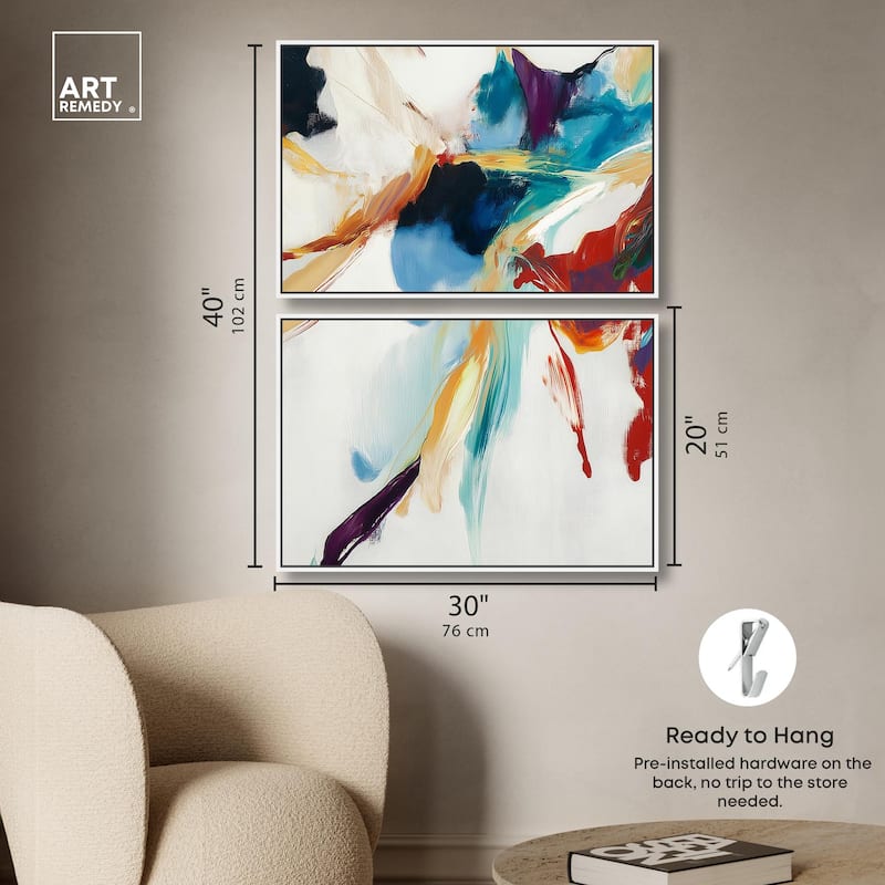 Vibrant Palette II Canvas Set of 2 by Art Remedy