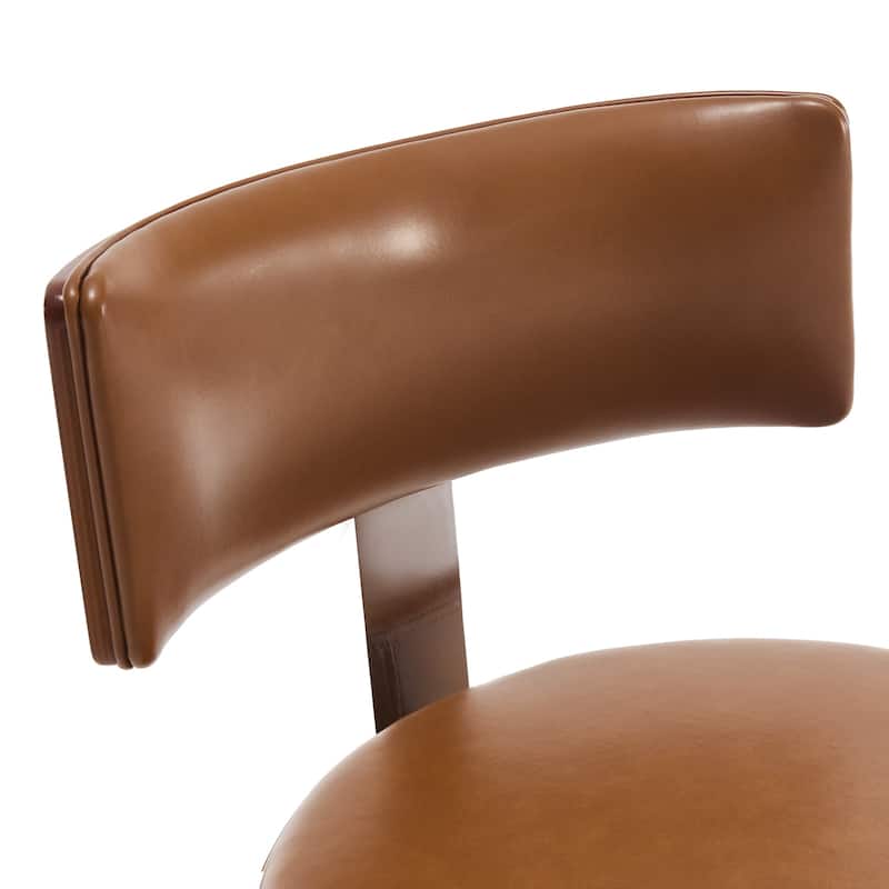 Upholstered Wood Swivel Bar/ Counter Stools, Set of 3