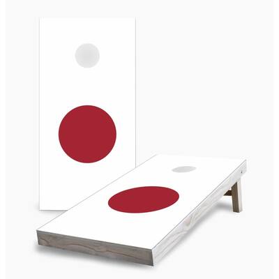 Japanese Flag Cornhole Game (Choose Wraps or Boards)
