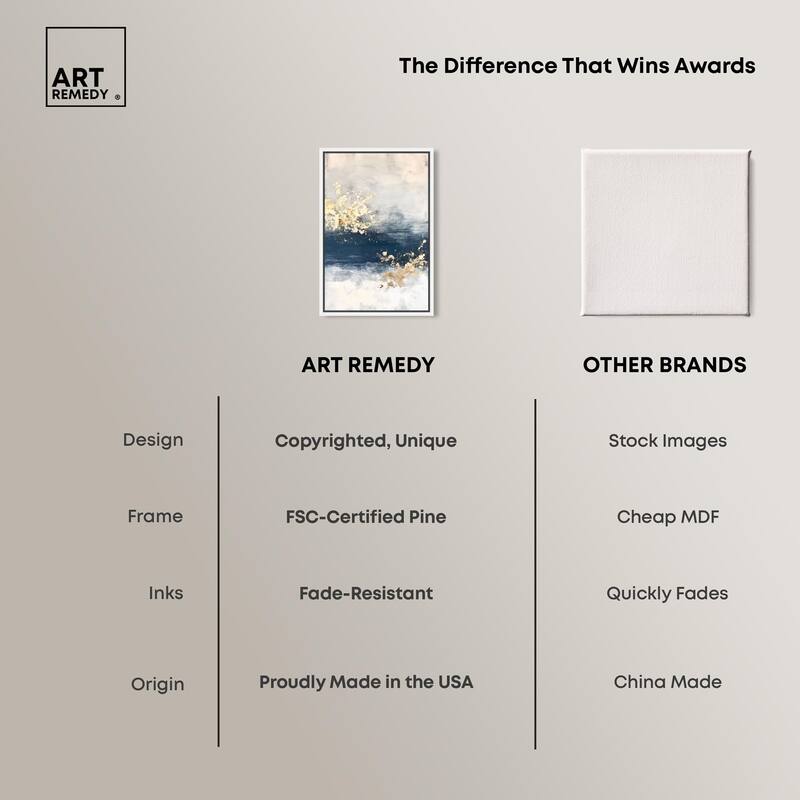 Ocean's Gold Hues I Canvas by Art Remedy