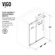 preview thumbnail 22 of 36, VIGO Elan Adjustable Sliding Shower Door in Matte Black