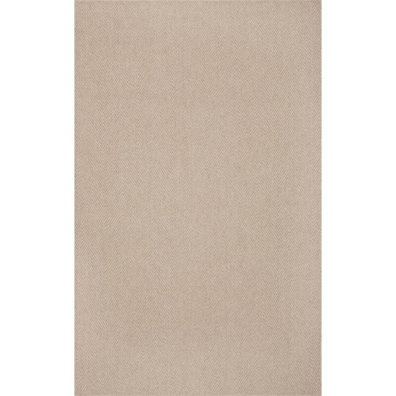 Addison Jaxon Herringbone Wool Area Rug - 3'6"X5'6" - Buff - Rectangle