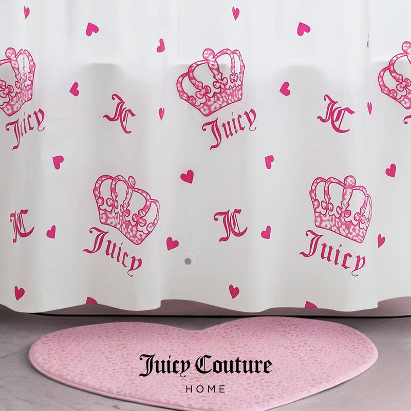 Juicy Couture 1-Piece PEVA Shower Curtain