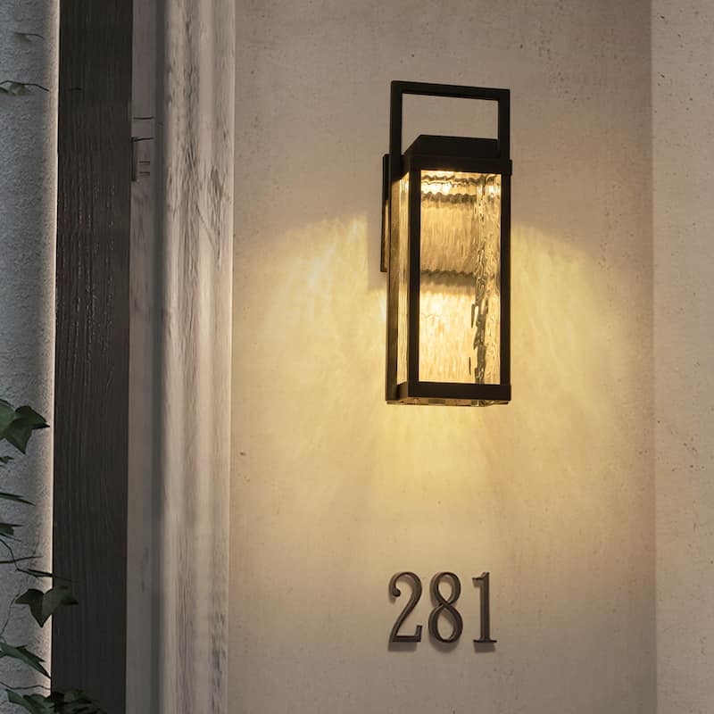 1-Light Integrated LED 3000K Warm Light Outdoor Wall Sconce