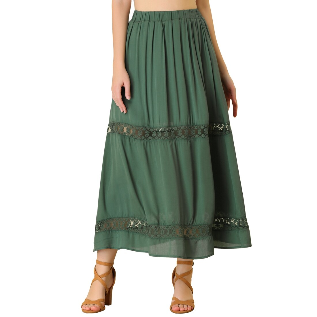 elastic flowy skirt