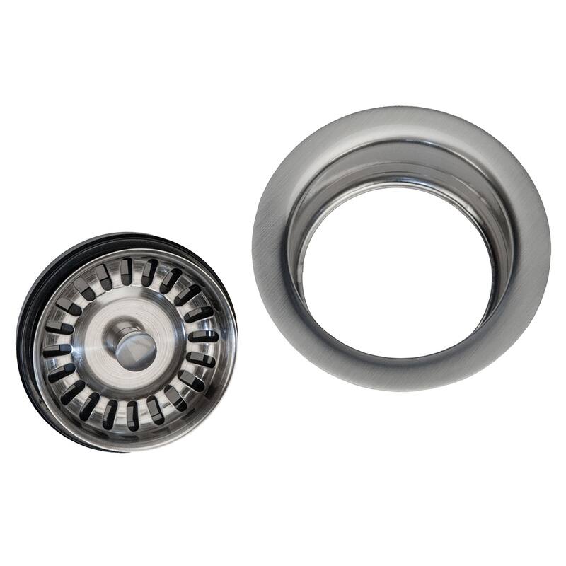 17" Rectangle Copper Prep Sink in Nickel w/ 3.5" Drain Opening, Matching Drain and Accessories