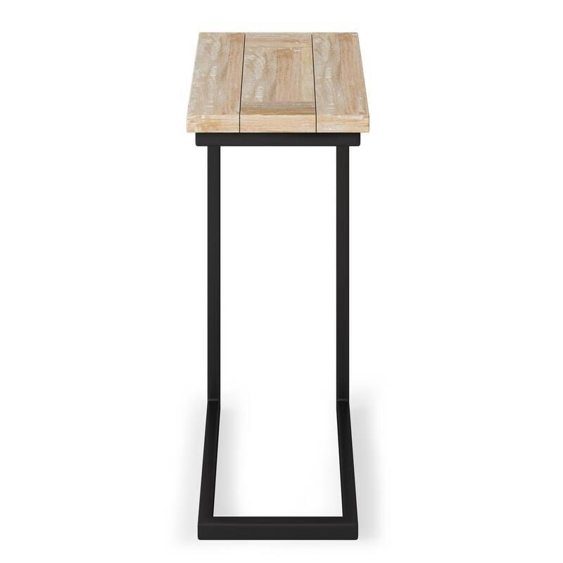WYNDENHALL Rhonda 18 inch Wide Solid Metal Industrial C Side Table - 18 W x 10 D x 24 H