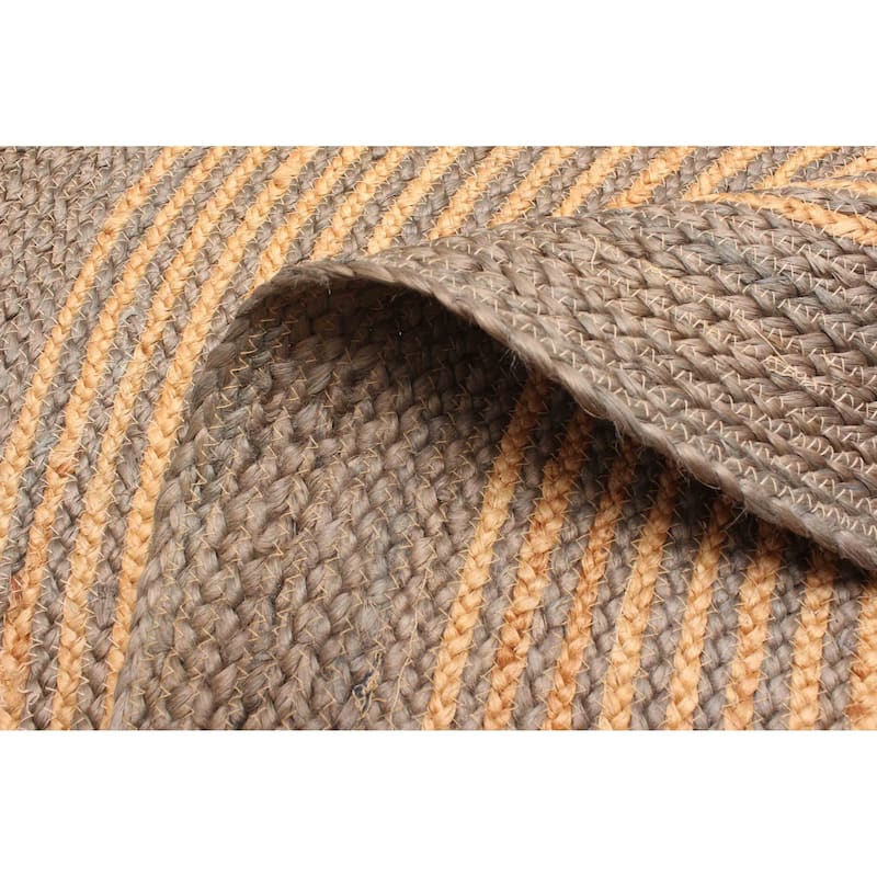 ECARPETGALLERY Braided Weave Palas Denizli Tan Jute Rug - 3'10 x 3'10