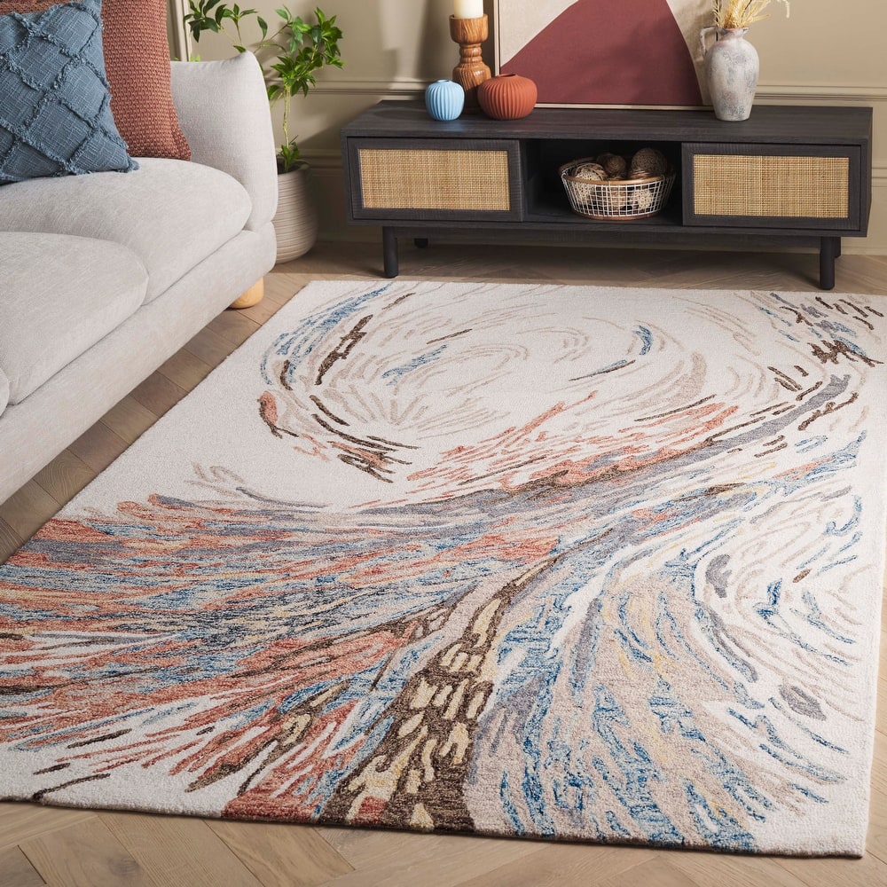 SAFAVIEH Handmade Ebony Gunnhildur Wool Rug