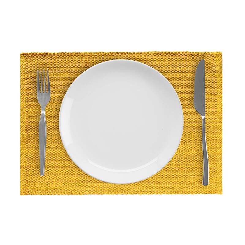 Fabstyles Casual Classic Cotton Placemat Set of 6 - 13x19