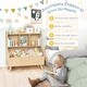 preview thumbnail 12 of 12, Kids Bookshelf and Toy Storage, 3-Tier Wooden Open Bookcase, Baby Book and Toy Storage Display Organizer with Spacious Top Shelf