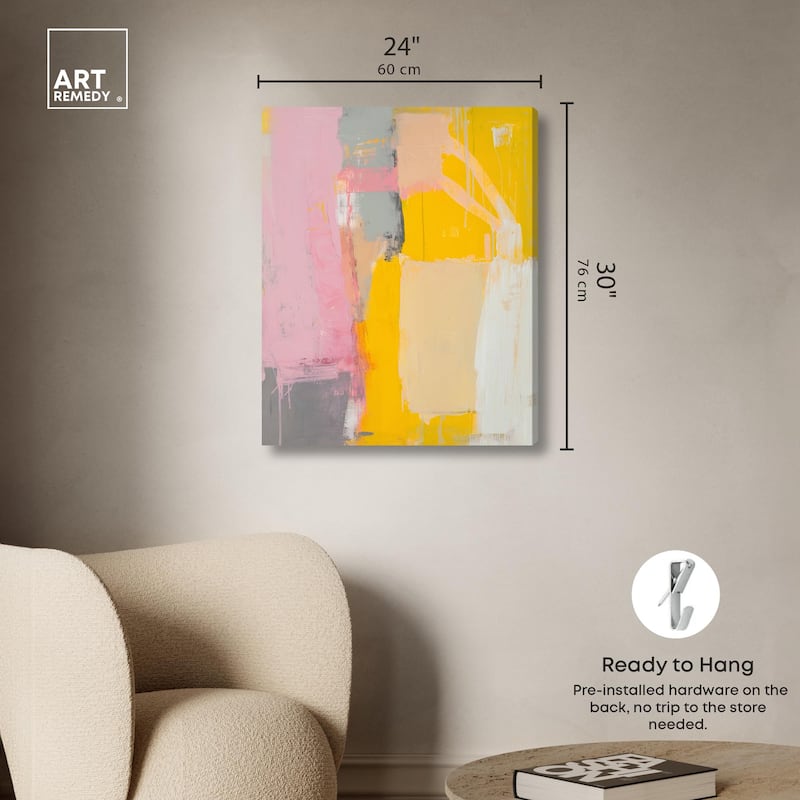 Tangerine Blush I Canvas by Art Remedy, Gallery Wrapped