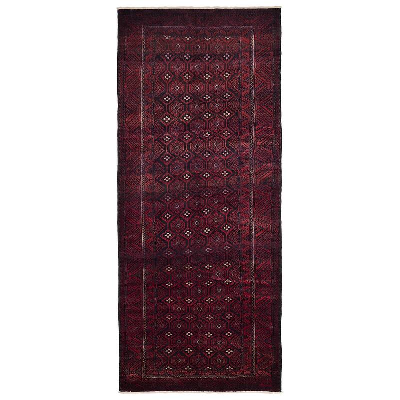 ECARPETGALLERY Hand-knotted Teimani Red Wool Rug - 5'4 x 13'0
