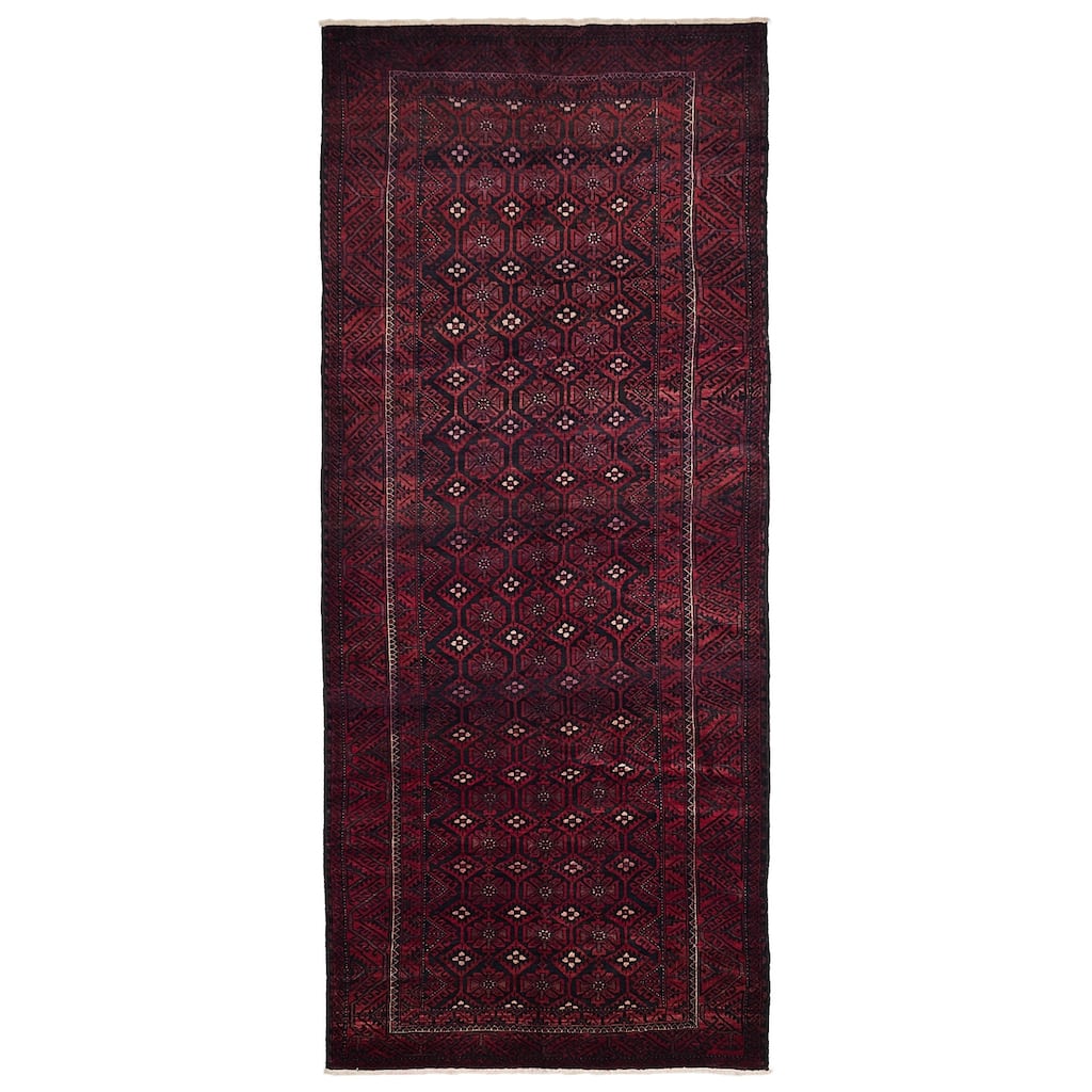 ECARPETGALLERY Hand-knotted Teimani Red Wool Rug - 5'4 x 13'0