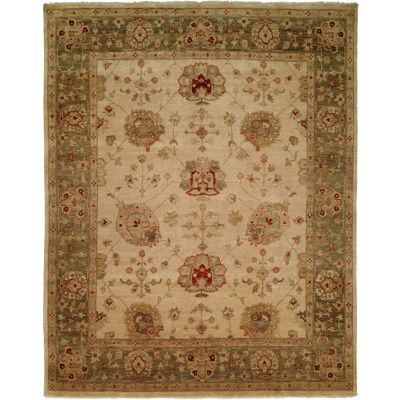 Traditional Multi-Colored Hand-Knotted Wool Area Rug - 2' x 3' - Multi-Colored
