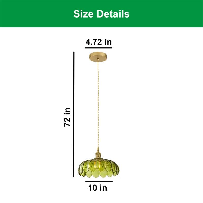 10 INCH kitchen lighting green pendant light glass pendant light
