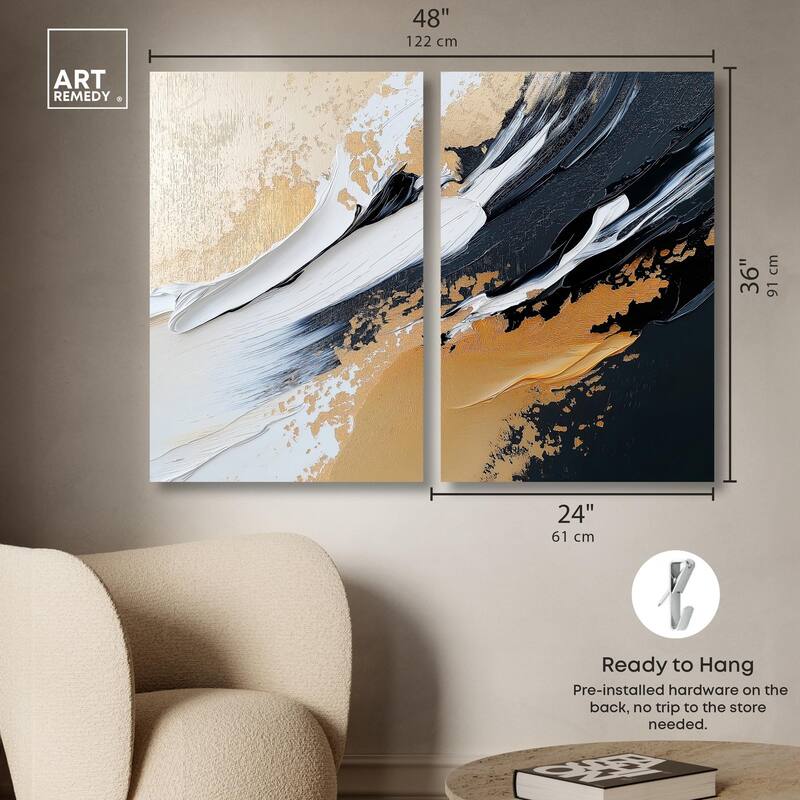 Forces III Canvas Set of 2 by Art Remedy, Gallery Wrapped