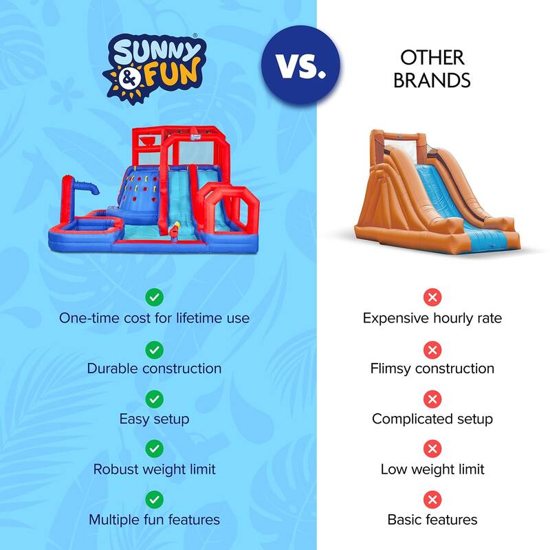 Sunny & Fun Mega Climb N' Go Inflatable Water Slide Park