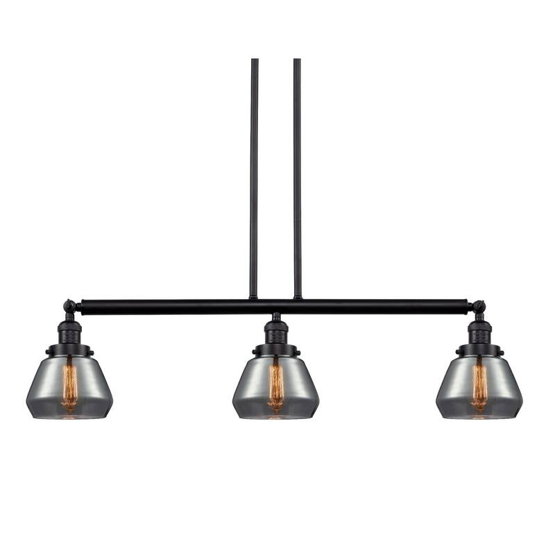 Innovations Lighting Fulton 3 Light 39" Wide Linear Chandelier - Oil Rubbed Bronze / Plated Smoked