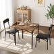 preview thumbnail 21 of 22, 3 Pcs Dining Table Chair Set , Compact Kitchen Table with 2 Upholstered Chairs - 29.2x29.2x30in