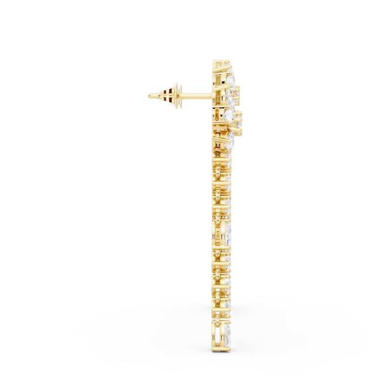 Auriya 14k Gold 4 3/4ctw Lab Grown Diamond Dangle Earrings (E-F VS)