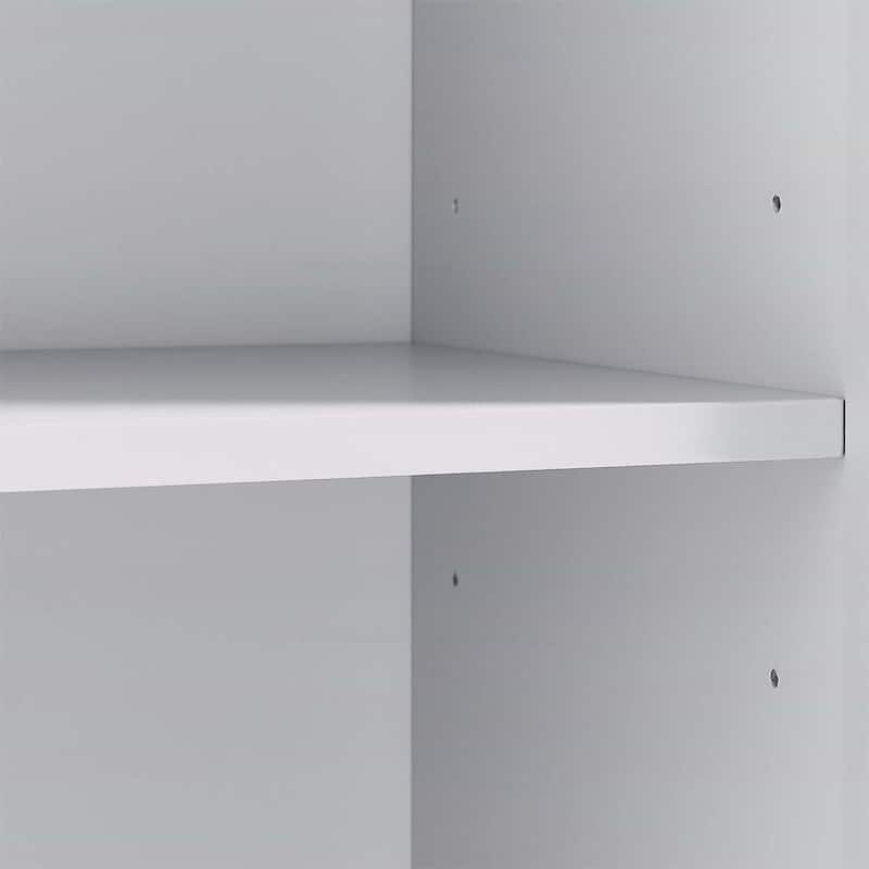 Modern Tall Storage Cabinet - Tilt-Out Compartment,Adjustable Shelves,for Bathroom