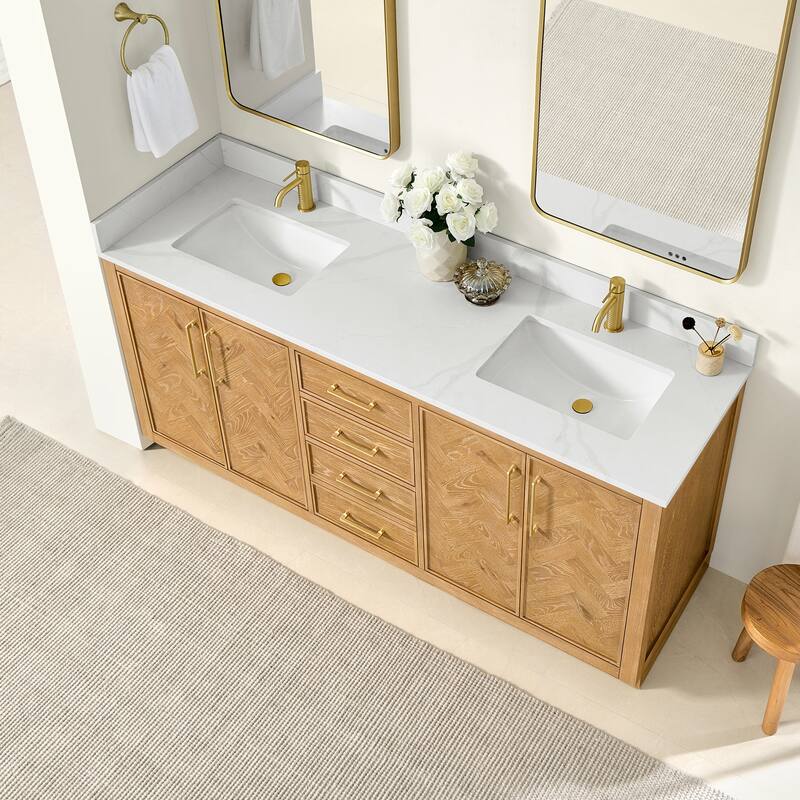 Jakarta Bath Vanity with Quartz Stone Top without Mirror