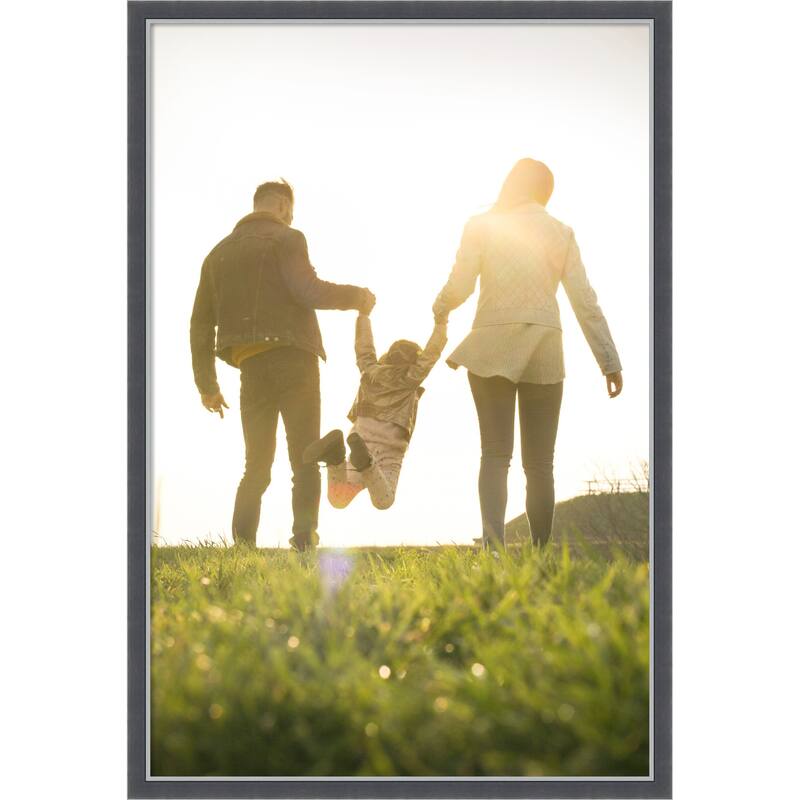 Eva Black Silver Thin Framed Picture Frame, Photo Frame - 24x36