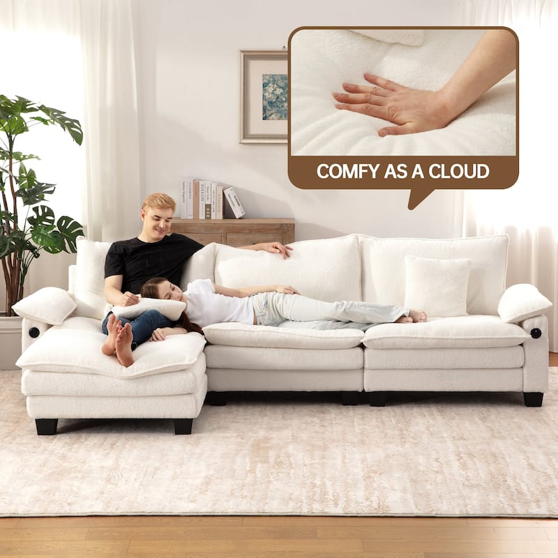 Living Room Furniture Sets, Modular Sectional Sofa Set with Ottoman for Living Room, Convertible Sofa Couch