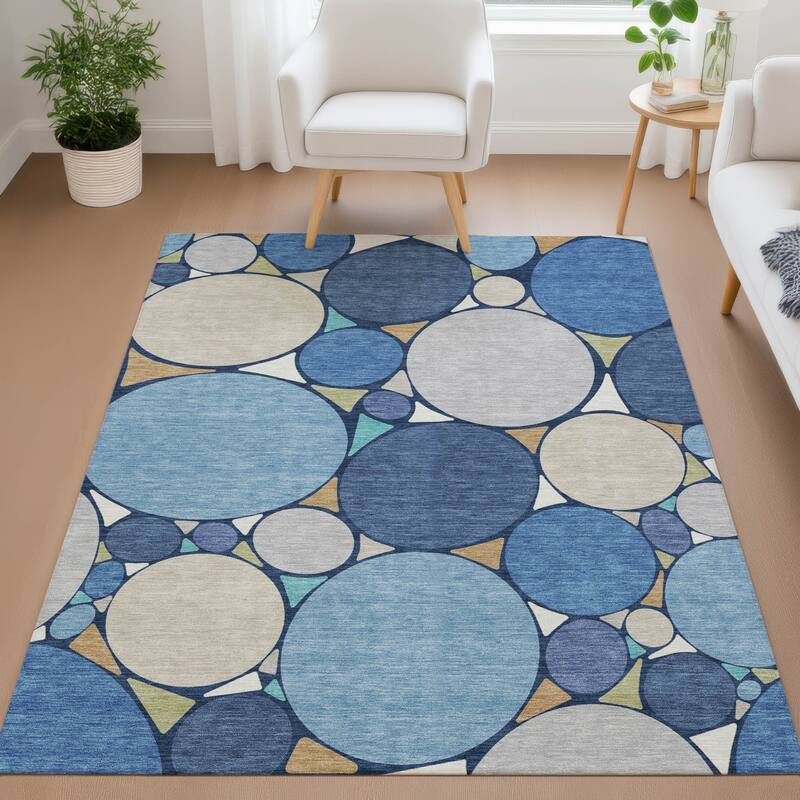 Machine Washable Indoor/ Outdoor Contemporary Rowan Chantille Rug
