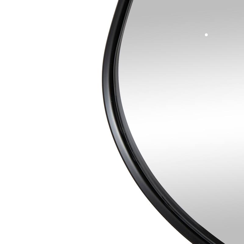 CosmoLiving by Cosmopolitan Black Metal Wavy Abstract Wall Mirror