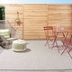 preview thumbnail 52 of 119, Nourison Courtyard Indoor/Outdoor Modern Geometric Area Rug 4' x 6' Rectangle - Ivory/Charcoal