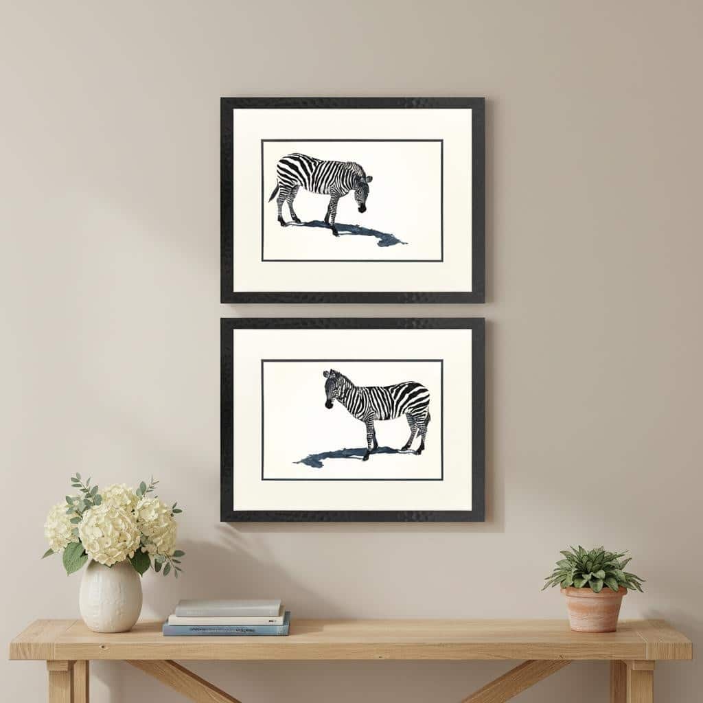 HomeRoots Set Of Two Stand By Me Black Framed Wall Art