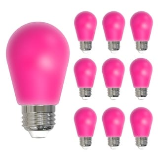 Bulbrite 25-Watt Equivalent Ceramic Pink Color S14 Weatherproof Outdoor ...