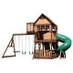 preview thumbnail 12 of 12, Backyard Discovery Skyfort II Cedar Wood Swing Set, Spiral Tube Slide - 19'5" x 16'9"