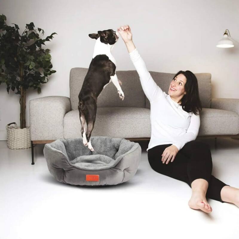 Microfiber Fleece Non-Slip Base Washable Soft Pet Bed for Small and Medium Pets