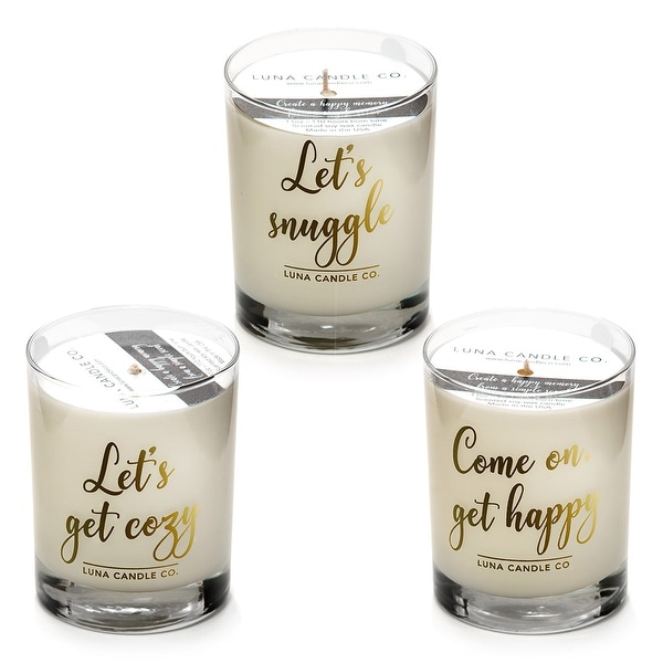 Lavender, Eucalyptus & Vanilla Jar Candles, Natural Soy Wax (Set of 3)