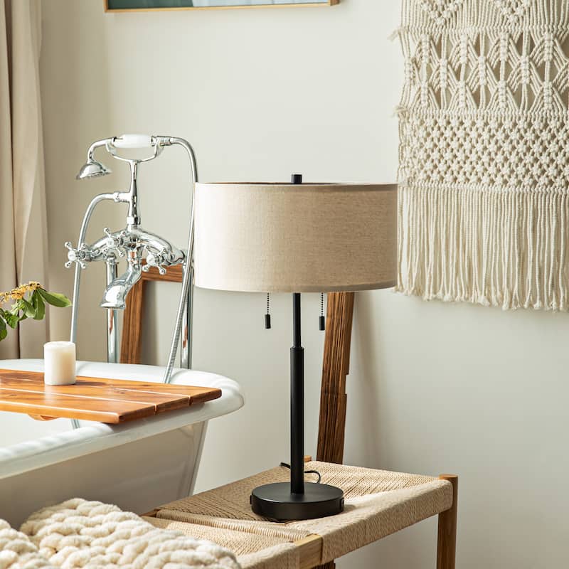 CO-Z 24" Modern Table Lamps with USB Port and AC Outlet, Set of 2 - Set of 2
